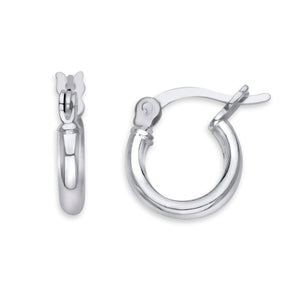 925 Sterling Silver Tiny Hoop Earrings 10mm