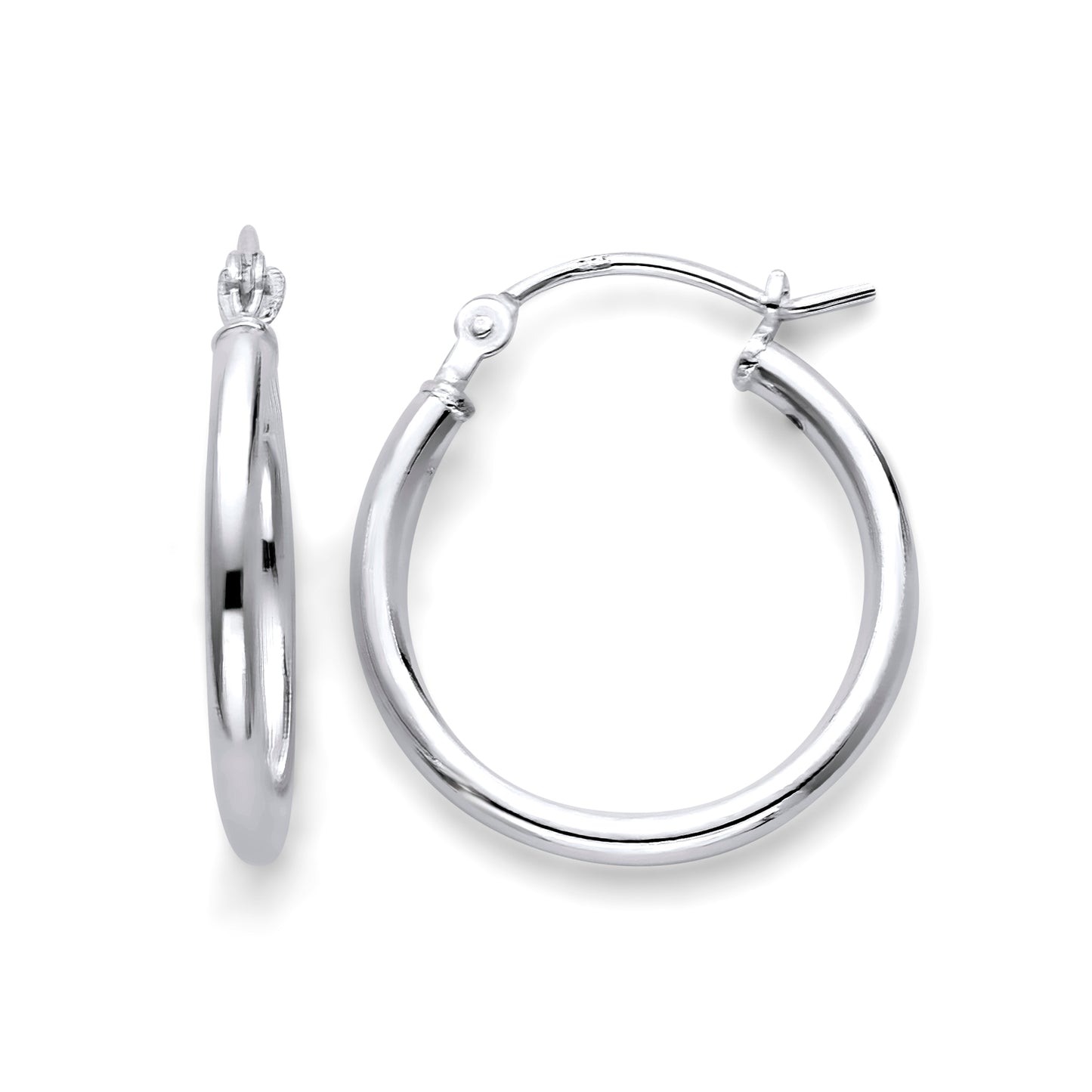 925 Sterling Silver Dainty Hoop Earrings 15mm