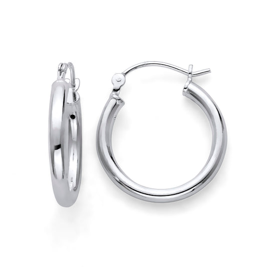 925 Sterling Silver Hoop Earrings 20mm