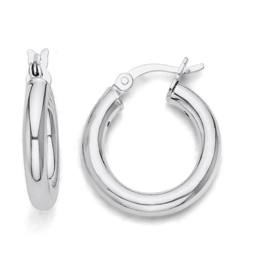 925 Sterling Silver Hoop Earrings 18mm