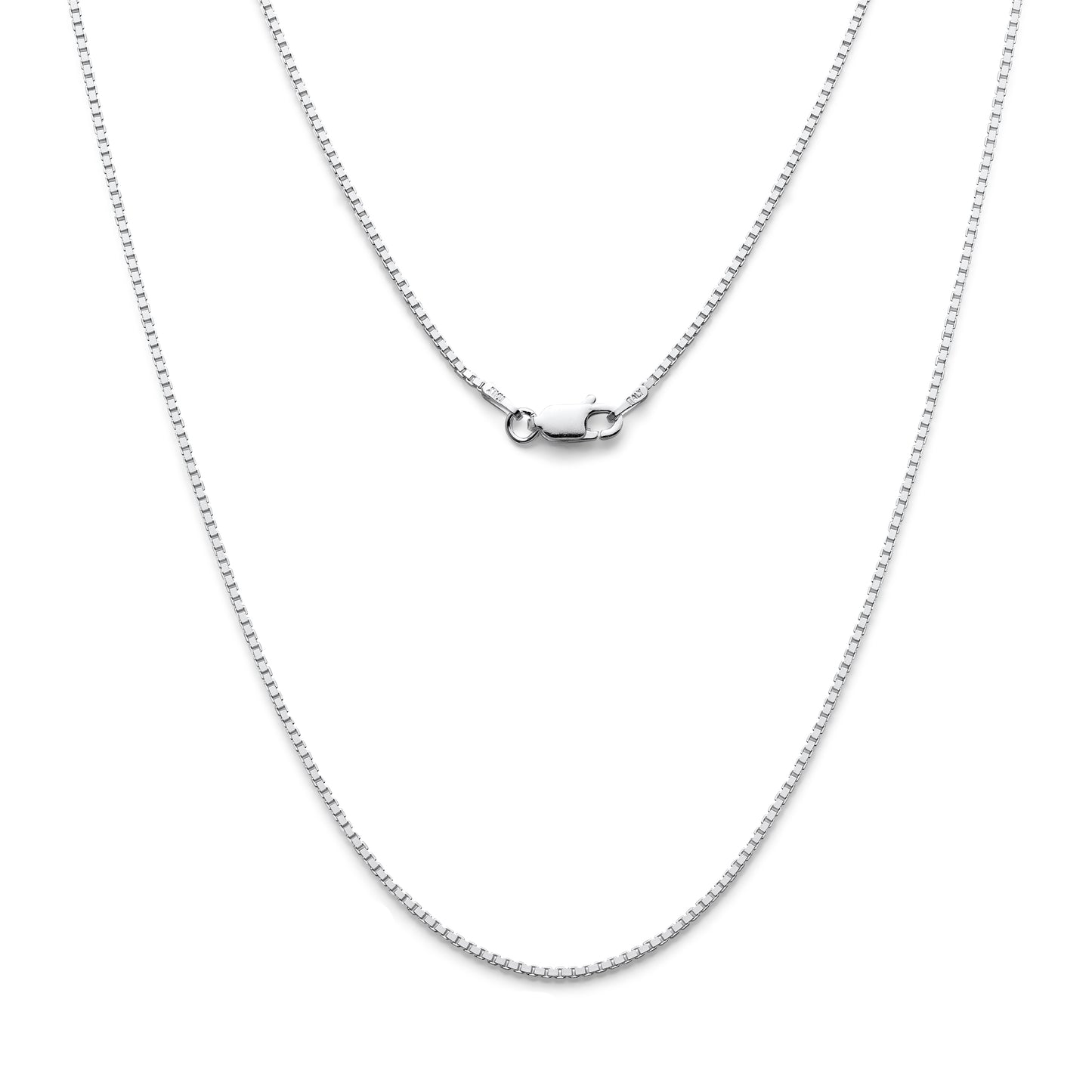 925 Sterling Silver Box Chain Necklaces & Bracelets 1.2mm Square Cut