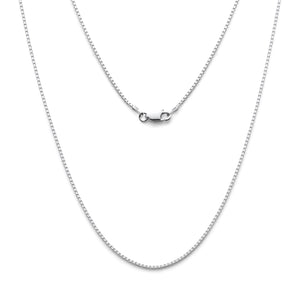 925 Sterling Silver Box Chain Necklaces & Bracelets 1.2mm Square Cut