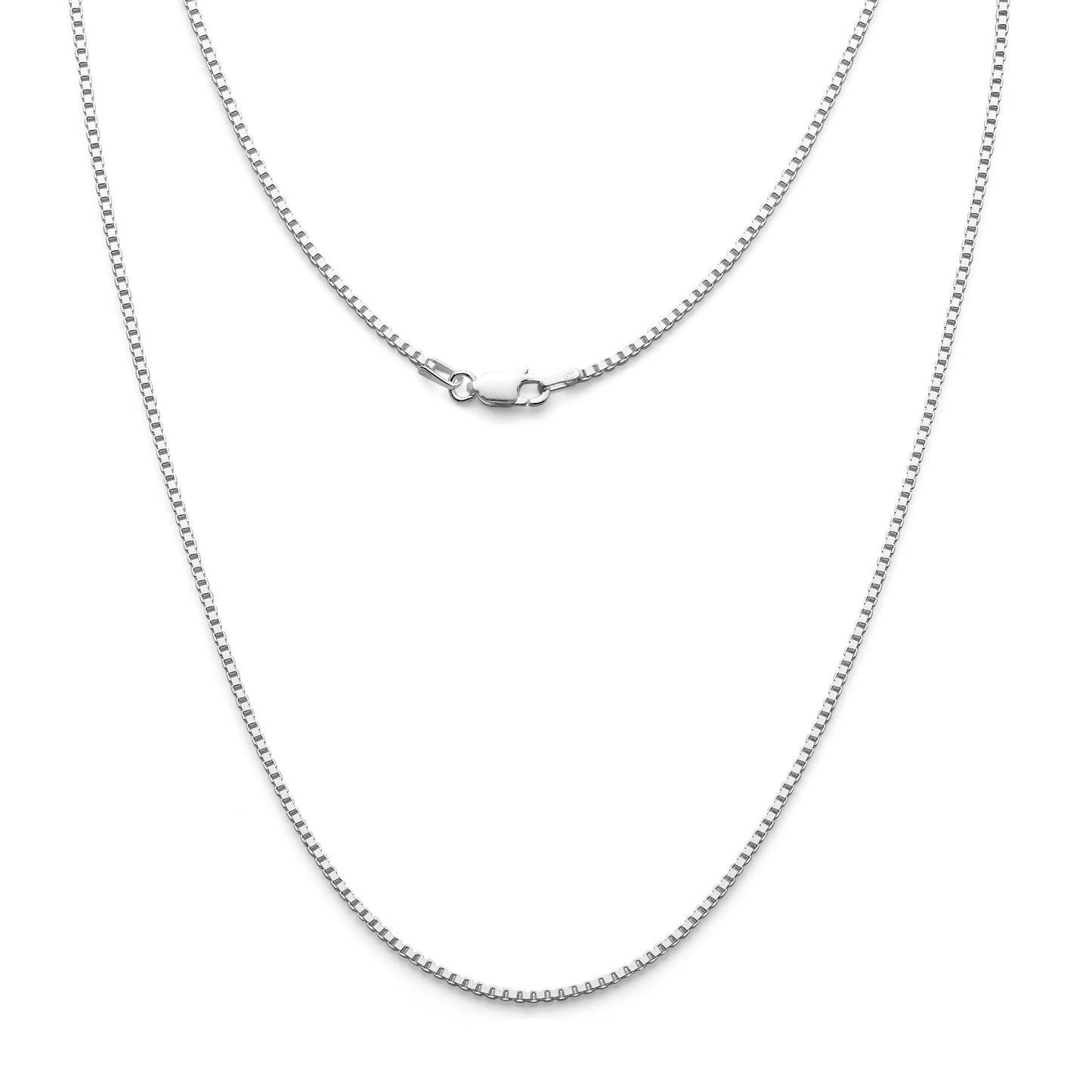 925 Sterling Silver Box Chain Necklaces & Bracelets 1.4mm