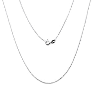 925 Sterling Silver Round Box Chain 1.1mm