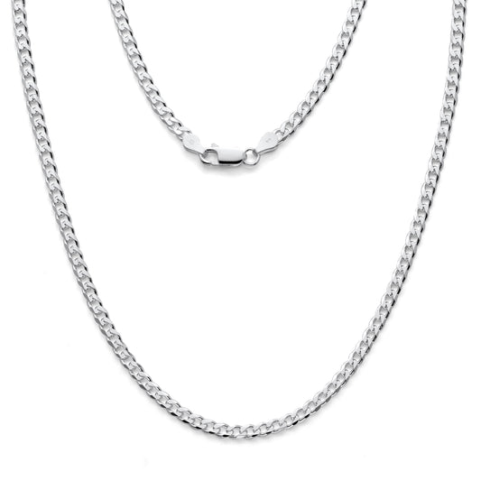 925 Sterling Silver Curb Cuban Link Chain 3.8mm