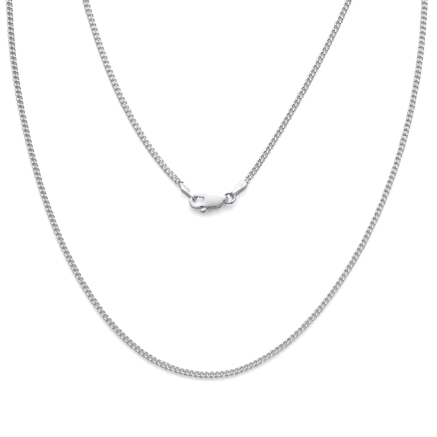 925 Sterling Silver Thin Curb Link Chain 1.7mm