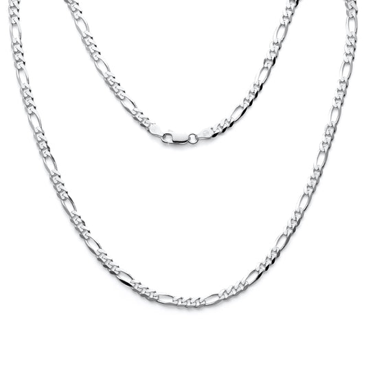 925 Sterling Silver Figaro Link Chain 4.3mm