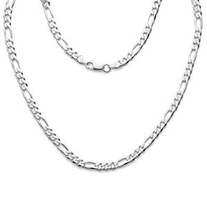 925 Sterling Silver Figaro Link Chain 5.6mm