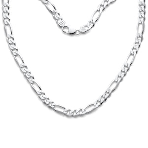 925 Sterling Silver Thick Figaro Link Chain 9.2mm