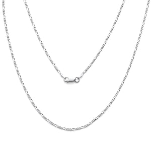 925 Sterling Silver Thin Figaro Link Chain 1.7mm