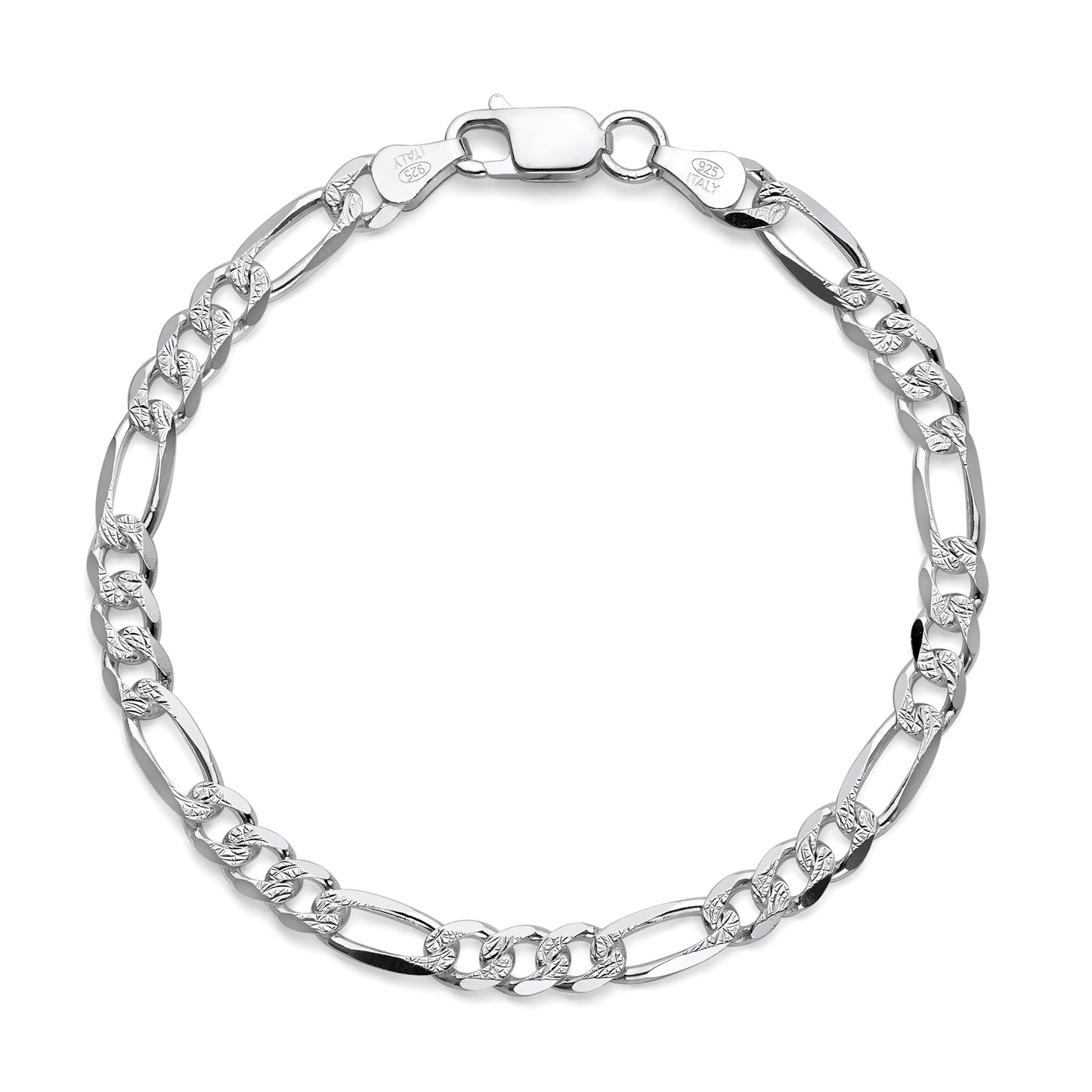 925 Sterling Silver Figaro Link Chain 5.5mm