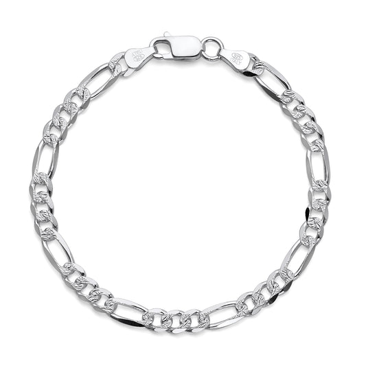 925 Sterling Silver Figaro Link Chain 5.5mm