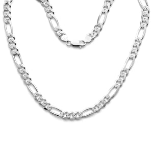 925 Sterling Silver Figaro Link Chain 8.2mm