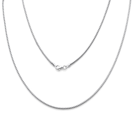 925 Sterling Silver Thin Franco Chain 1.5mm