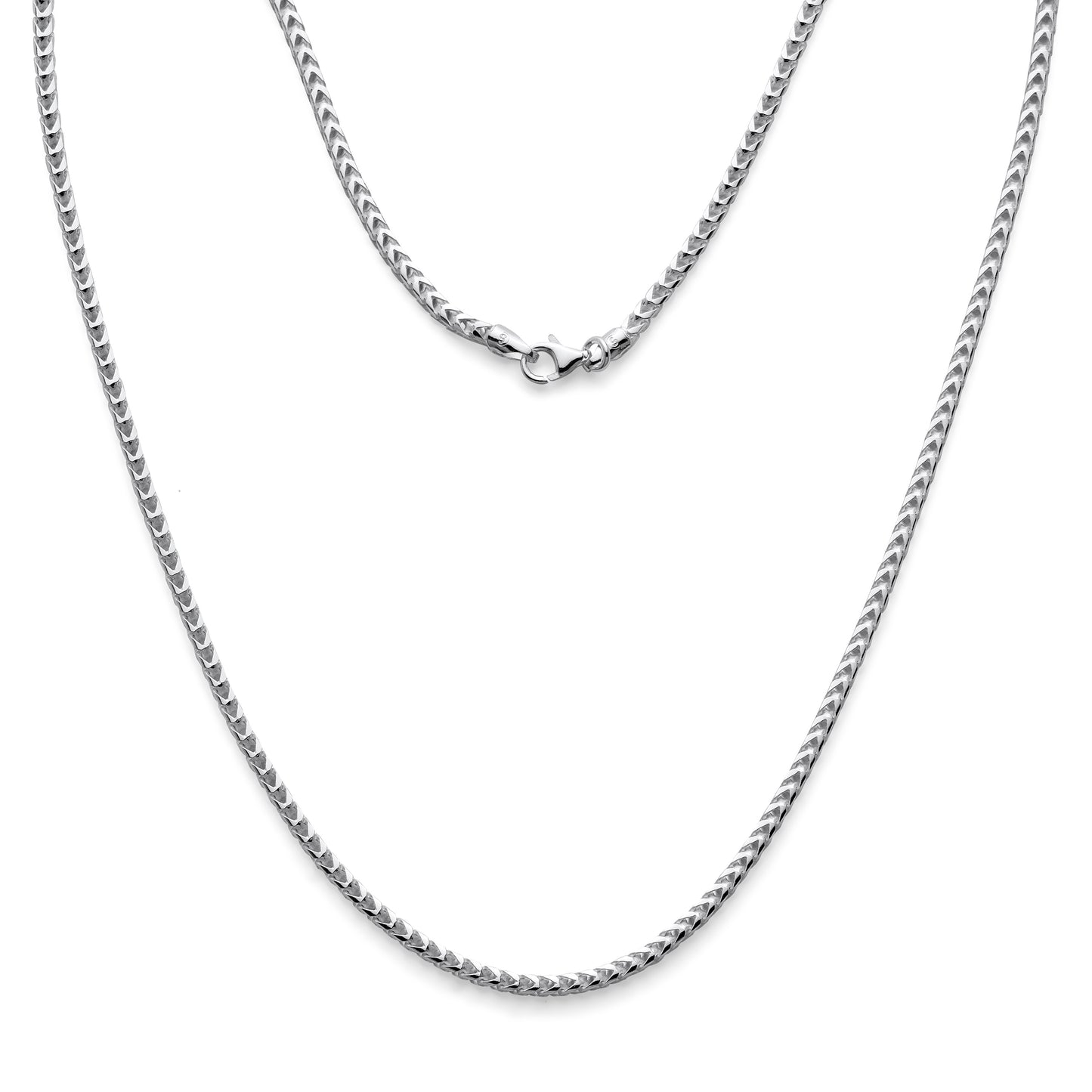 925 Sterling Silver Polished Franco Chain 2.3mm