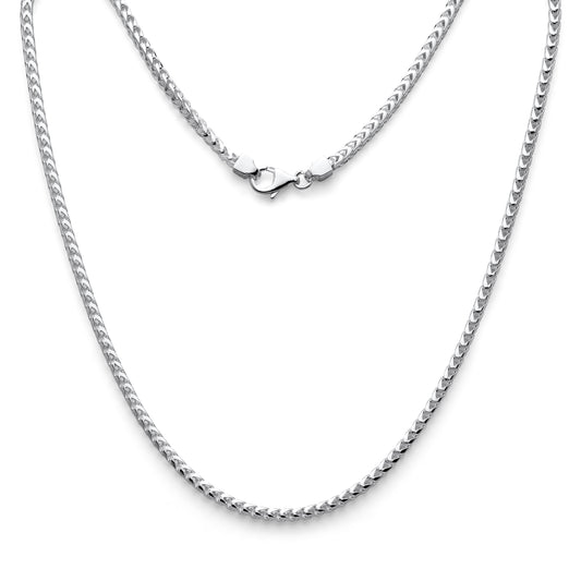 925 Sterling Silver Square Franco Chain 3.1mm