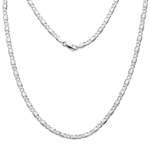 925 Sterling Silver Square Valentin Chain 4.5mm