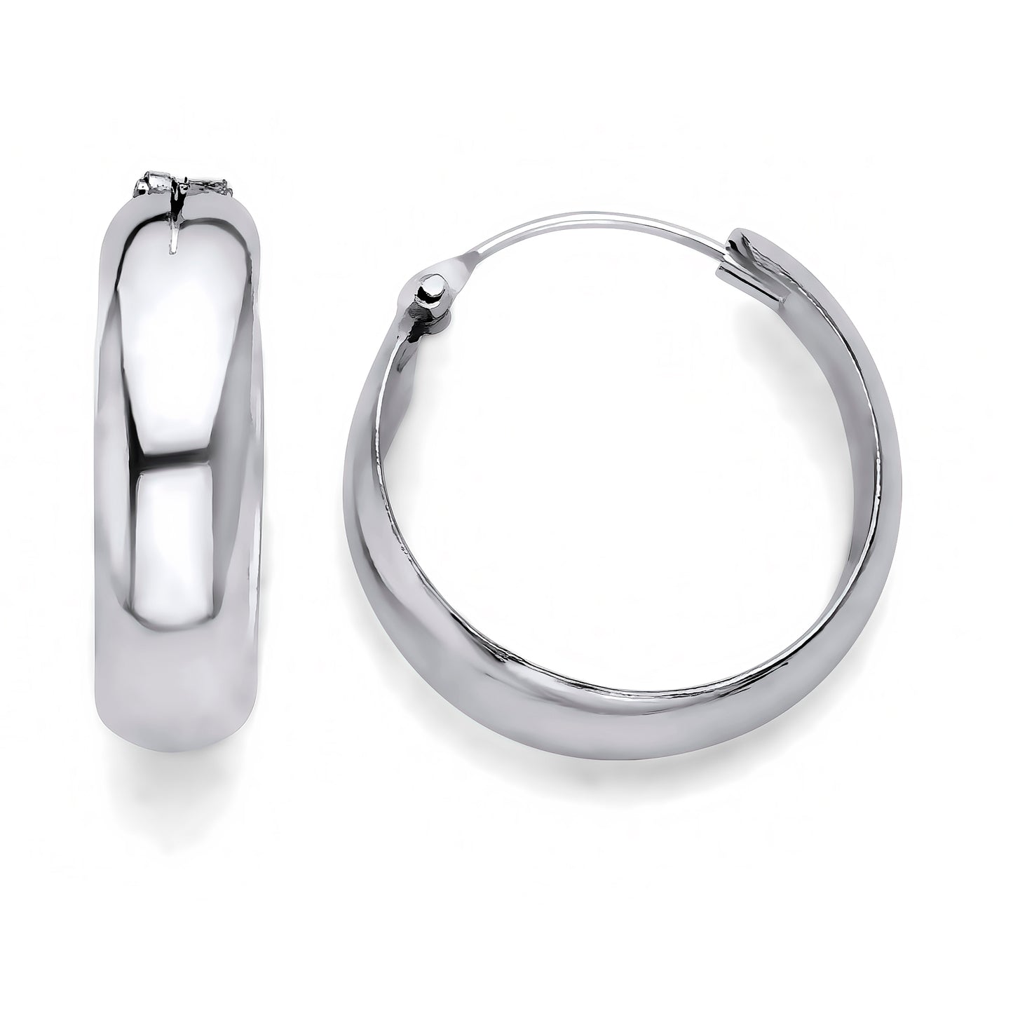 925 Sterling Silver Pirate Hoop Earrings 20mm