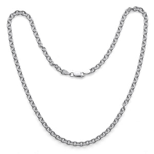 925 Sterling Silver Cable Link Necklace & Bracelet 4.6mm