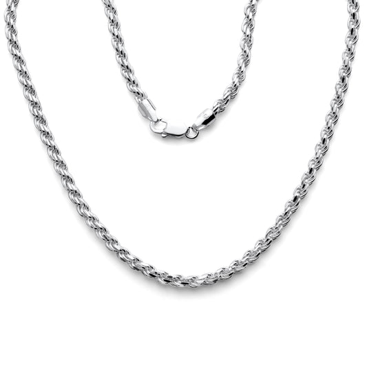 925 Sterling Silver Thick Rope Chain Necklace & Bracelet 4.5mm