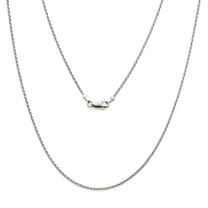 925 Sterling Silver Diamond Cut Rope Chain 1.5mm