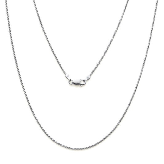 925 Sterling Silver Diamond Cut Rope Chain 1.5mm