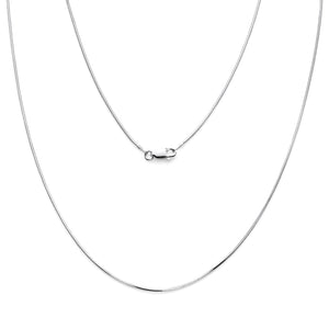 925 Sterling Silver 8-Sided Snake Chain 0.9mm