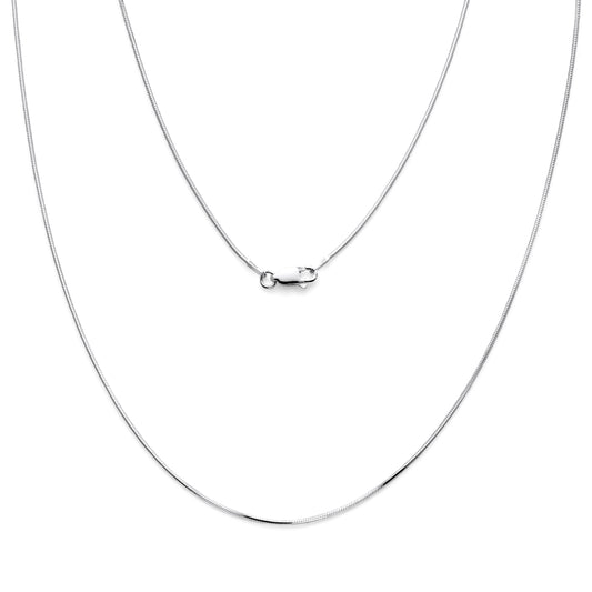 925 Sterling Silver 8-Sided Snake Chain 0.9mm