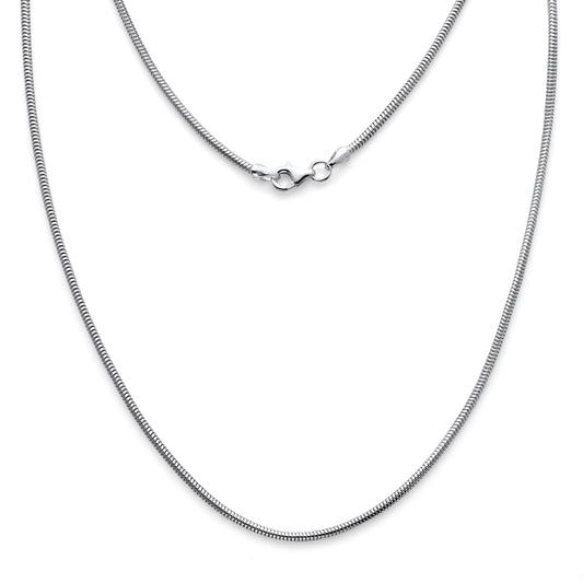 925 Sterling Silver Snake Chain Necklace & Bracelet 2mm