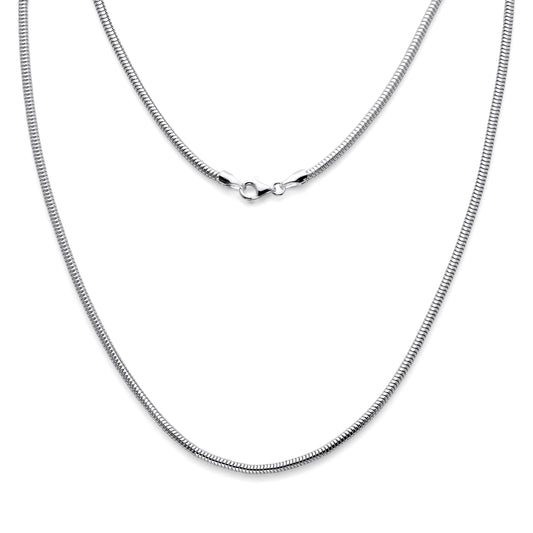 925 Sterling Silver Snake Chain Necklace 2.4mm